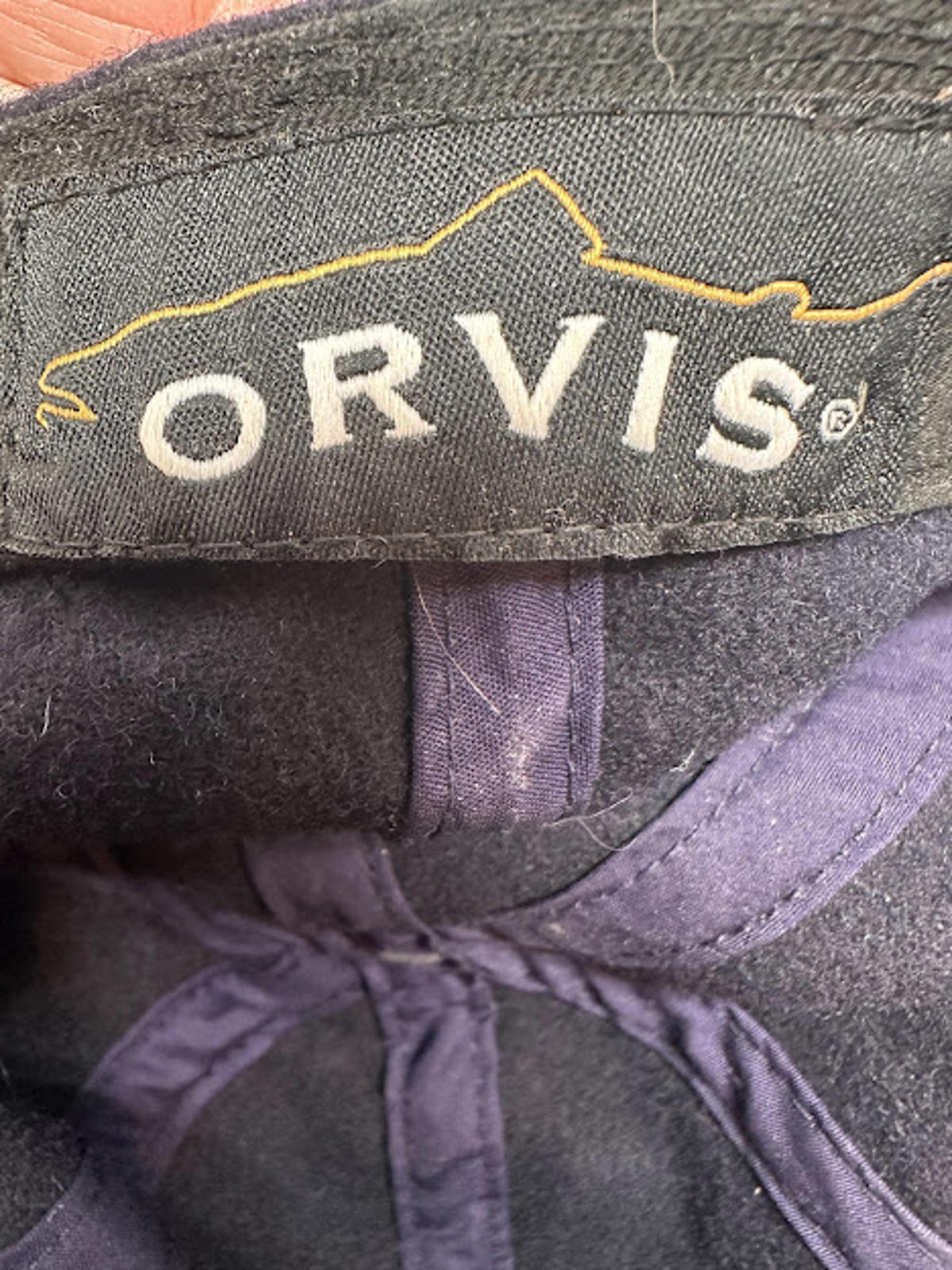 Orvis Wool Strapback Hat Fly Fishing Logo
