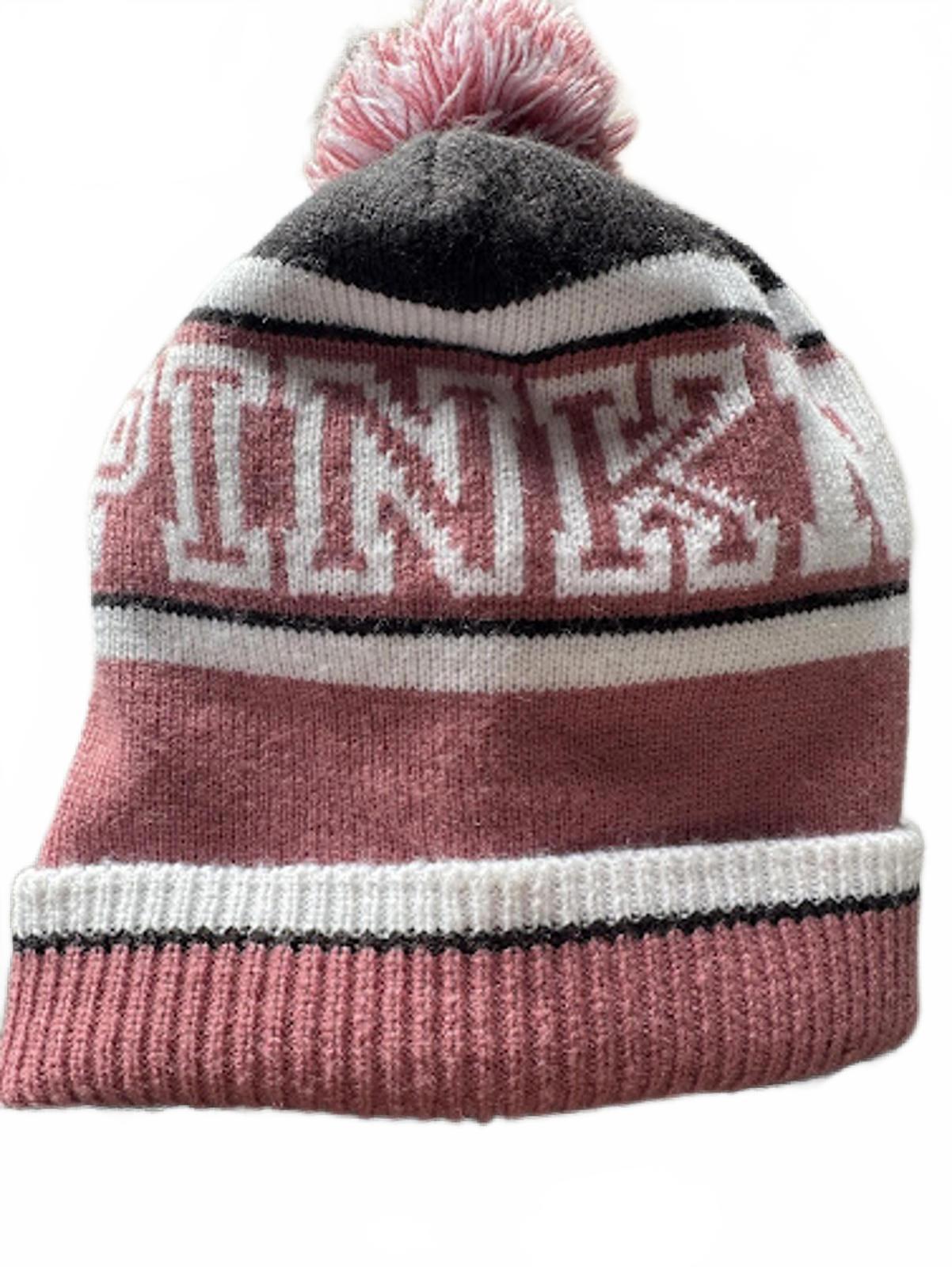 PINK Victoria’s Secret Pom Knit Beanie OS