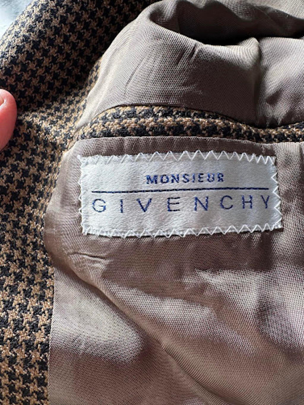 Vintage Givenchy Houndstooth Blazer 42R