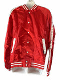 Vintage Red Satin Varsity Jacket M