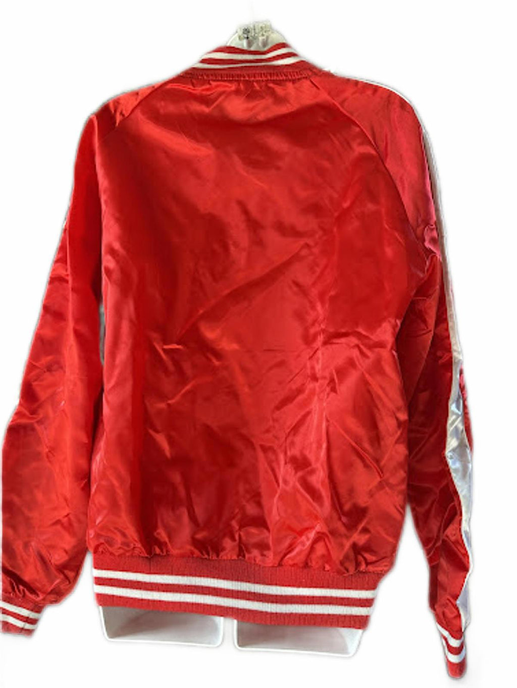 Vintage Red Satin Varsity Jacket M