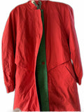 Vintage Red Trench Rain Coat 80s M