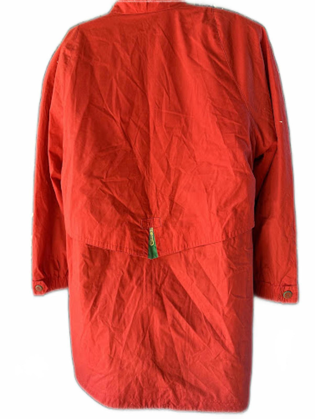 Vintage Red Trench Rain Coat 80s M