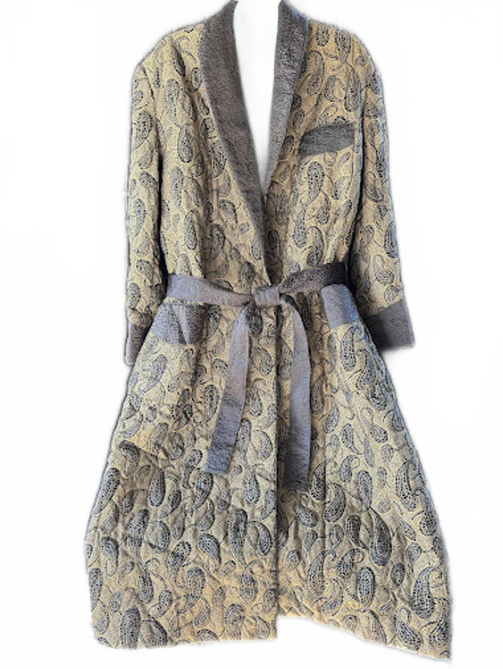 Vintage Paisley Quilted Robe Hong Kong L
