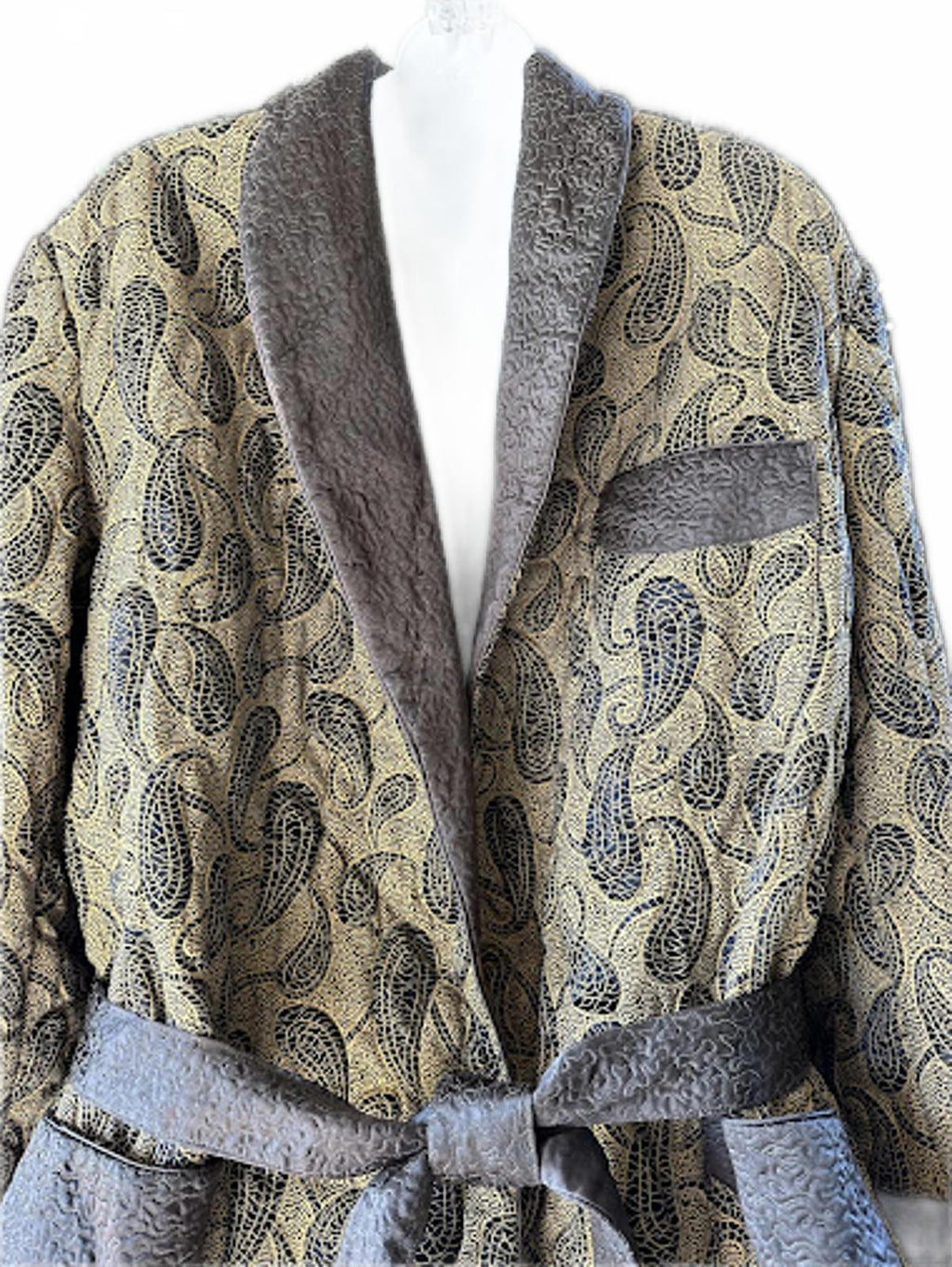 Vintage Paisley Quilted Robe Hong Kong L