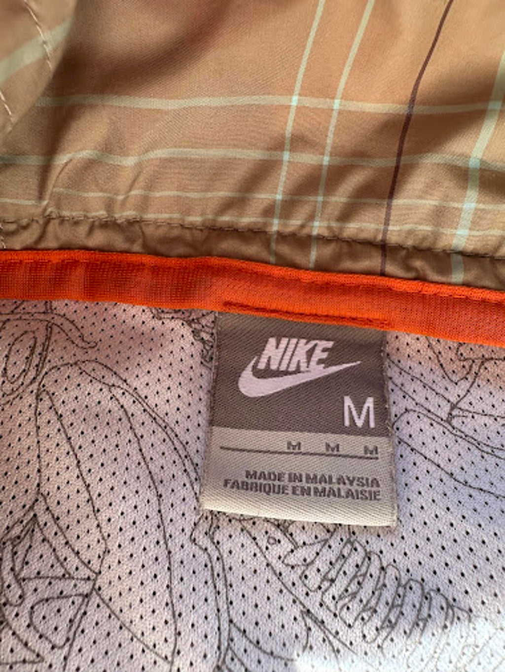 Nike Plaid Windbreaker Jacket M