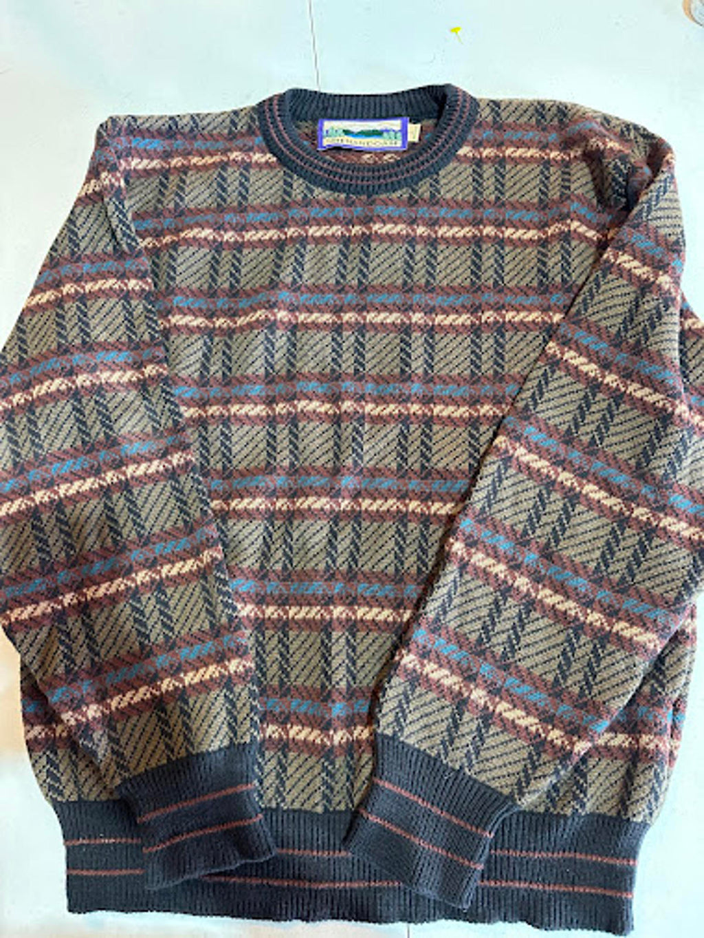 Shenandoah USA Cotton Sweater Mens L Vintage