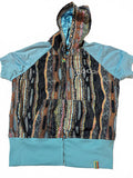 Coogi Zip Hoodie Colorblock Aztec L