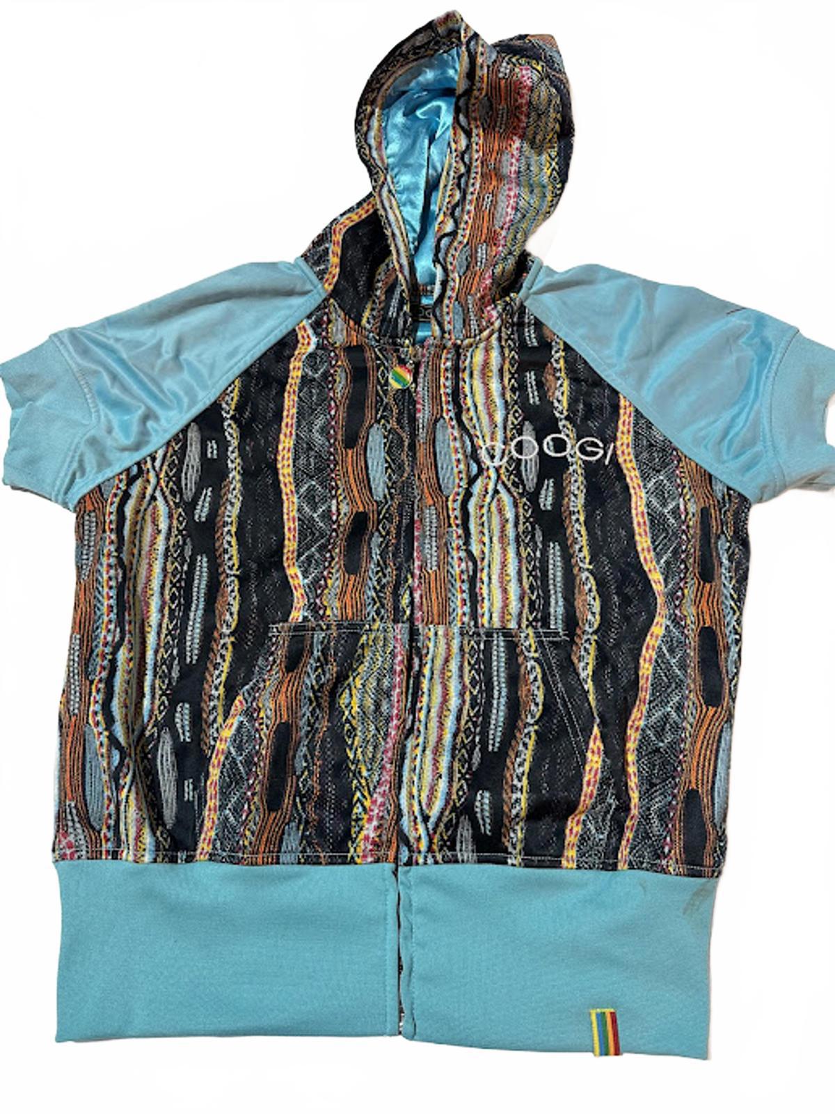 Coogi Zip Hoodie Colorblock Aztec L