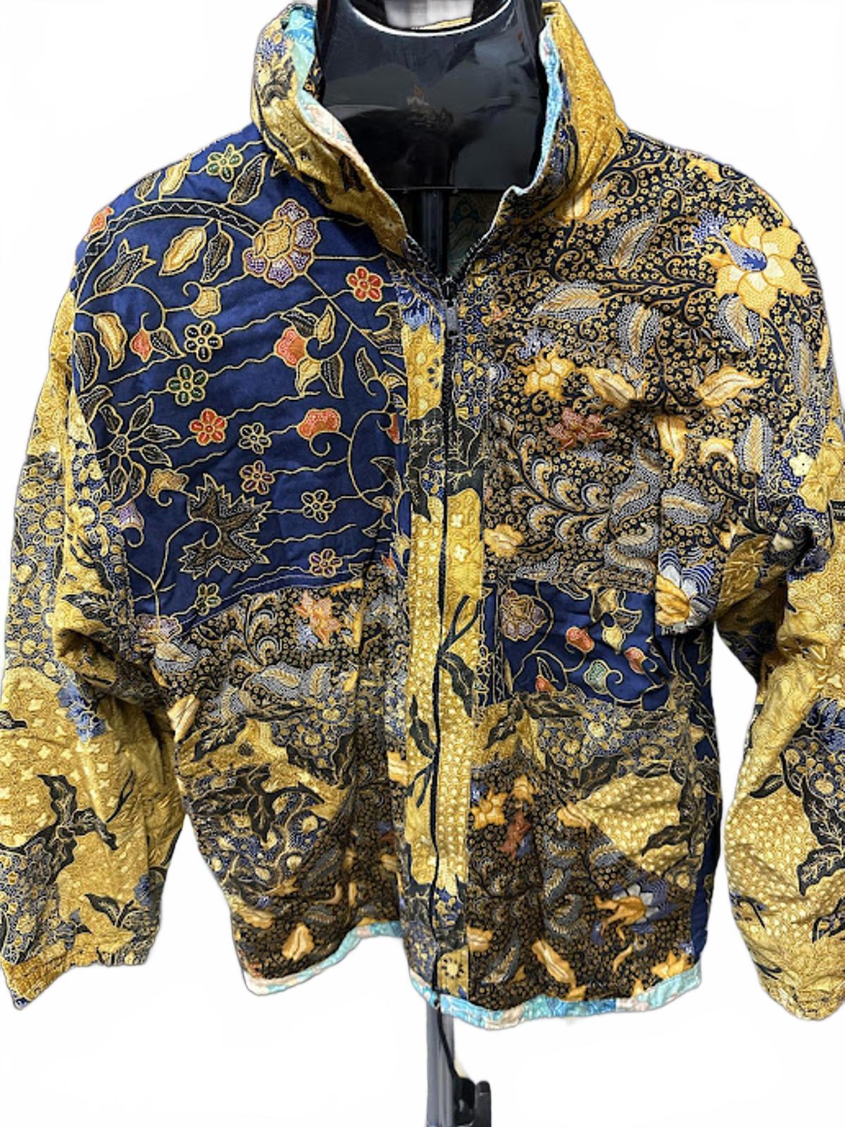 Vintage Reversible Batik Patchwork Jacket