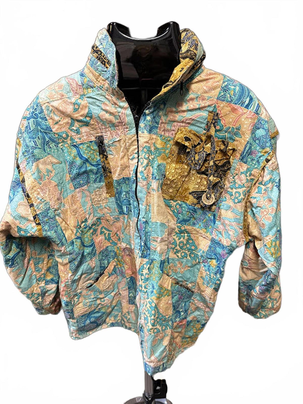 Vintage Reversible Batik Patchwork Jacket