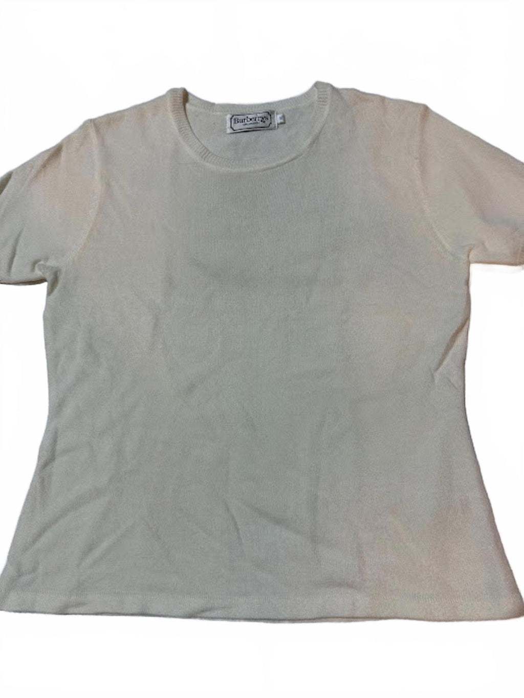 Burberrys 100% Cashmere Short Sleeve