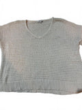 Madewell Cream V-Neck Boxy Knit Sweater S