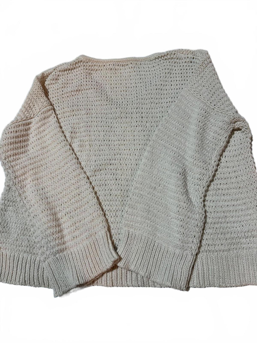 Madewell Cream V-Neck Boxy Knit Sweater S