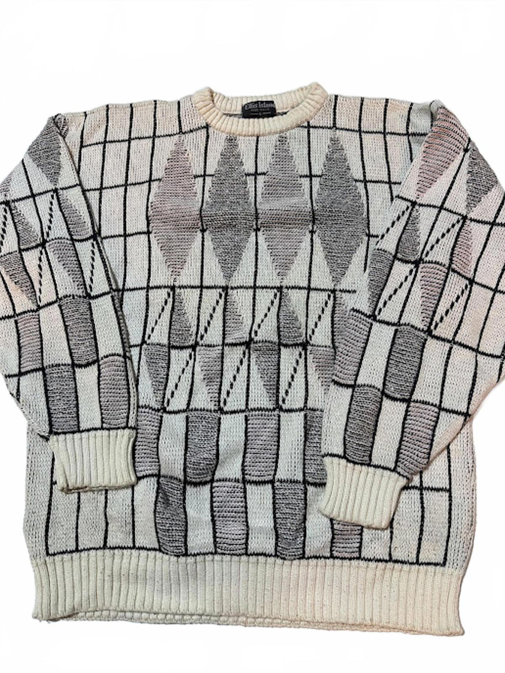 Ellis Island USA Geometric Knit Sweater M