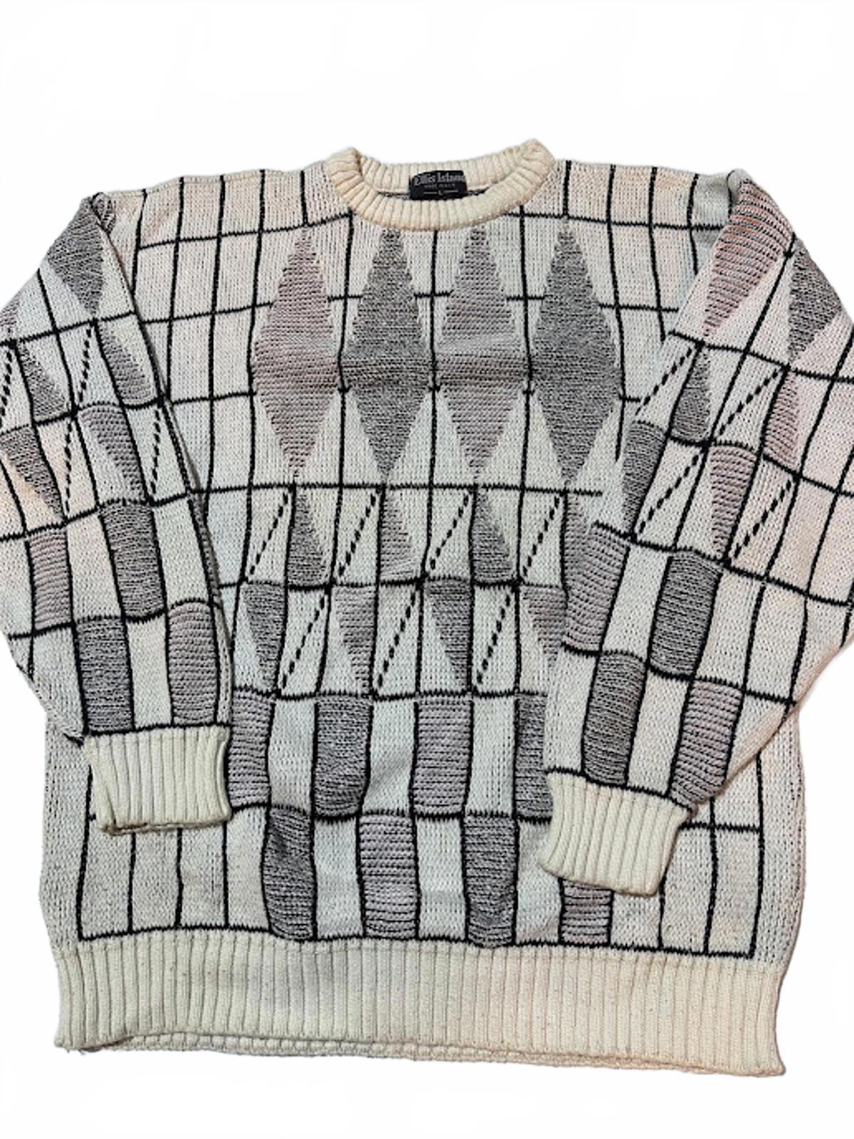 Ellis Island USA Geometric Knit Sweater M