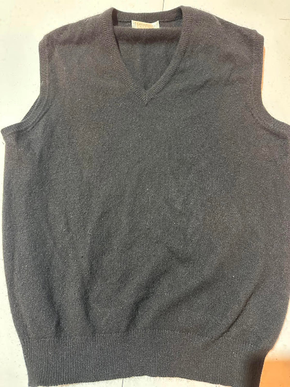 Connoisseur Cashmere Black Vest Scotland