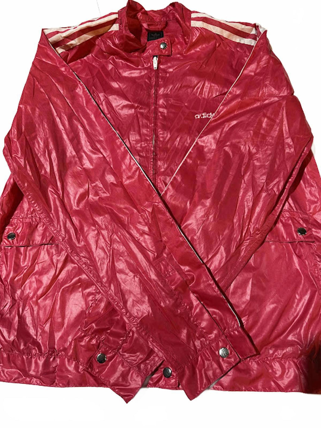 Vintage Adidas 3 Stripe Windbreaker Hot Pink L