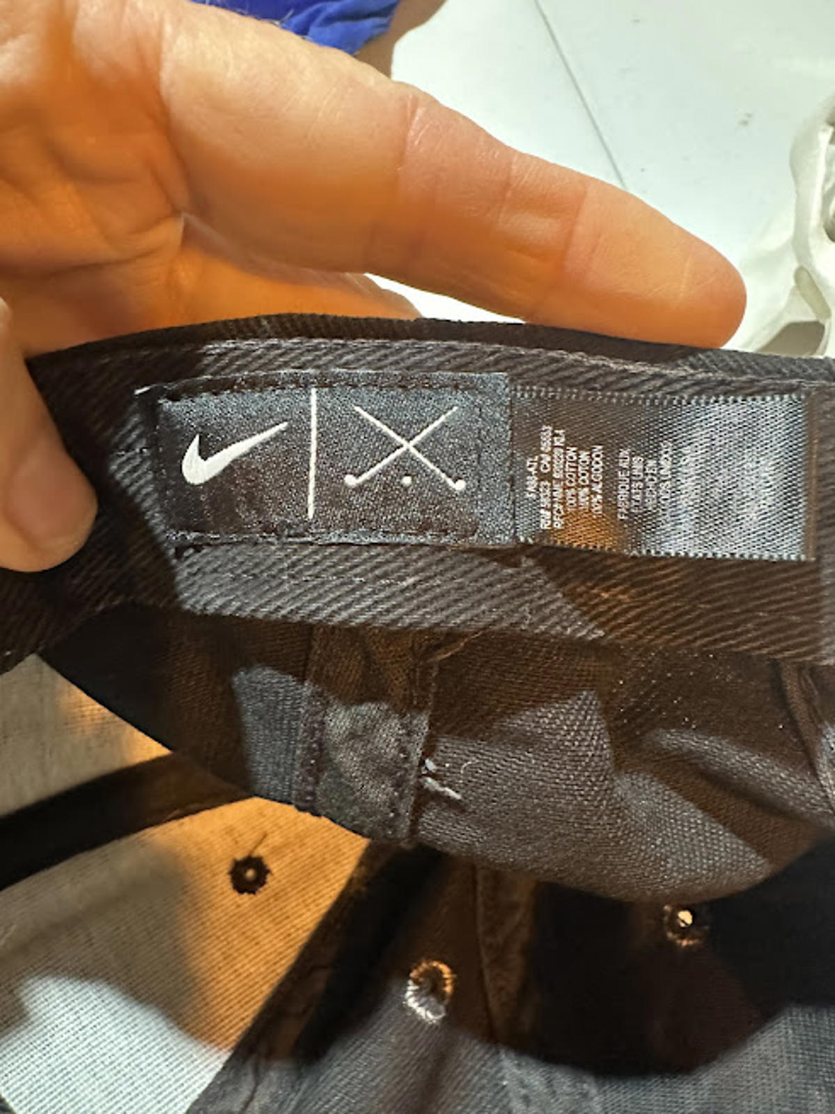 Nike Black Swoosh Strapback Hat