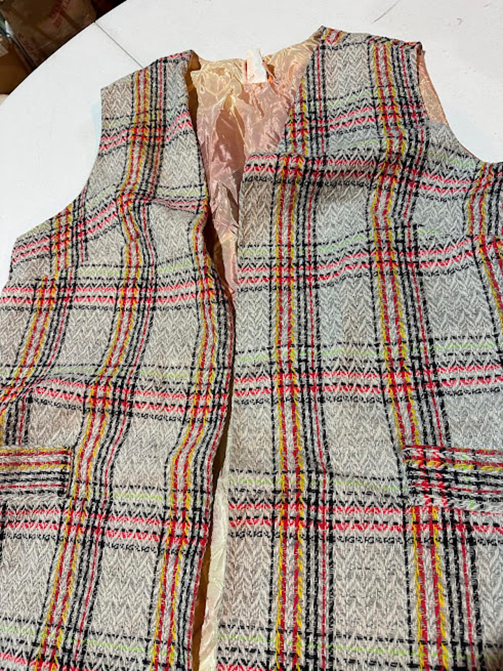 Ample Togs CA Plaid Tweed Vest