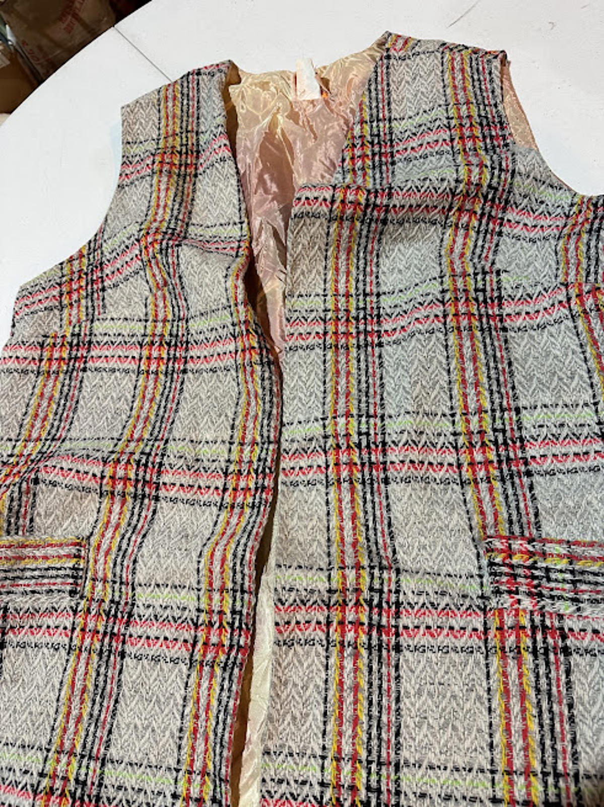 Ample Togs CA Plaid Tweed Vest