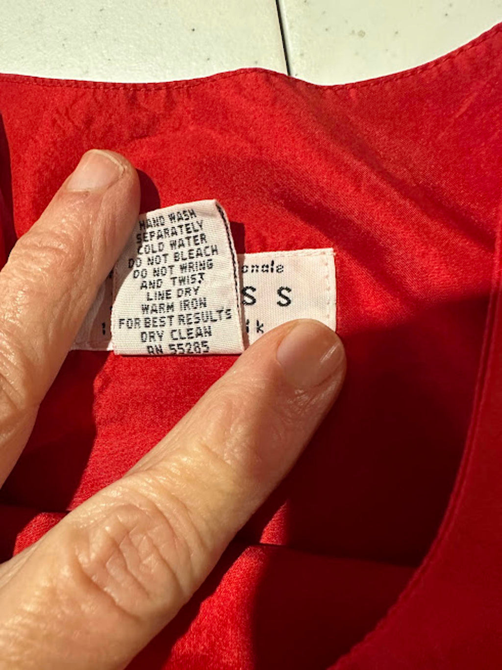 Express 100% Silk Red Tank XS