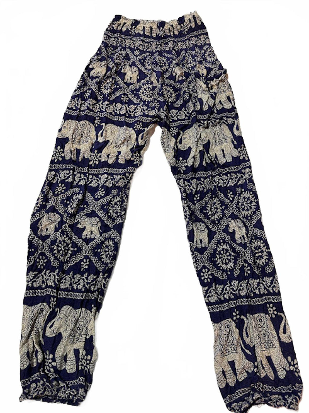 Thai Elephant Print Cotton Pants