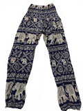 Thai Elephant Print Cotton Pants
