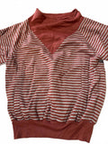 Sears JR Bazaar Striped V-Neck S