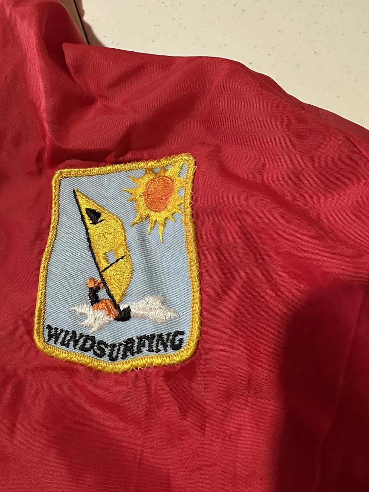 Vintage Windsurfing Patch Red Coach Jacket