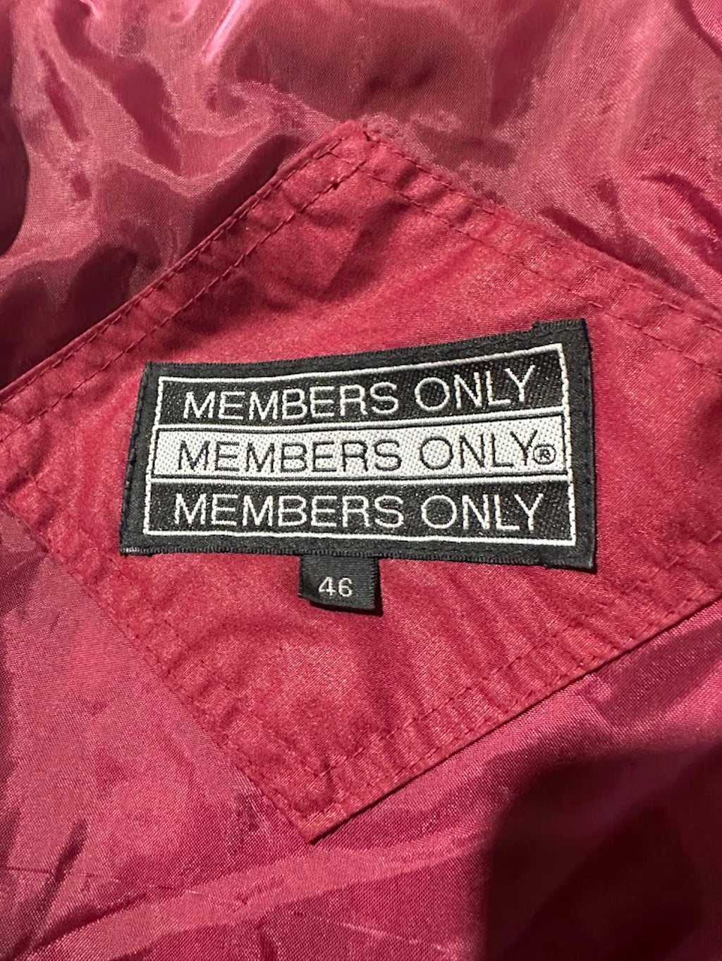 Vintage Members Only Jacket Size 46