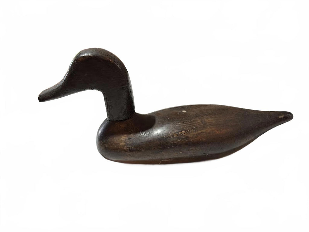 Vintage Hand Carved Wood Duck Decoy 14"