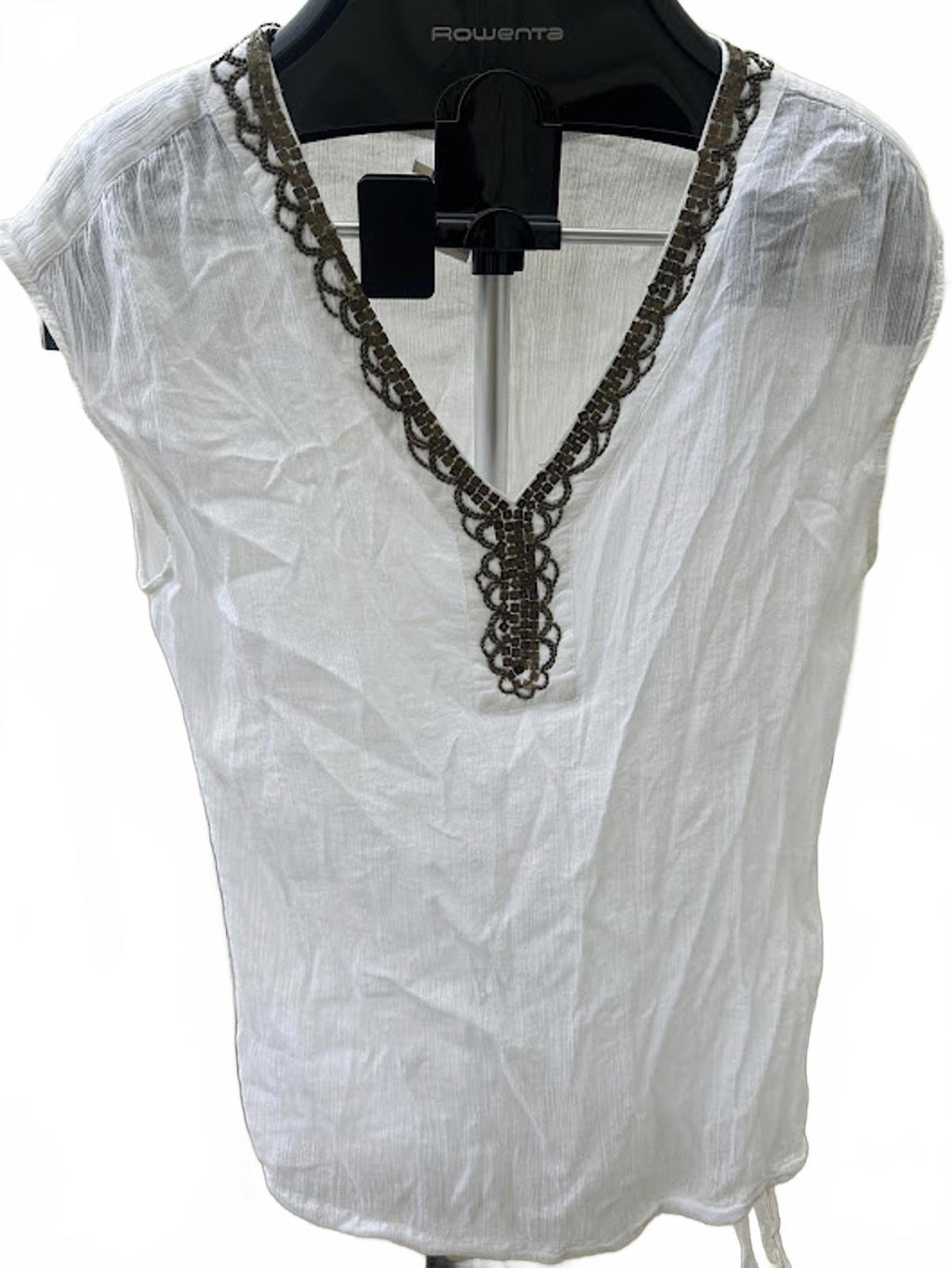 Lucky Brand Boho Beaded Top M