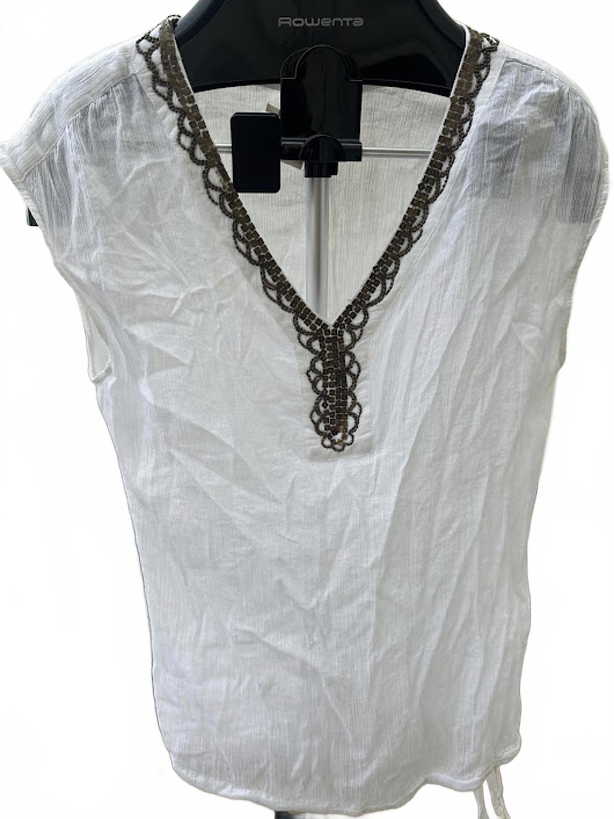 Lucky Brand Boho Beaded Top M