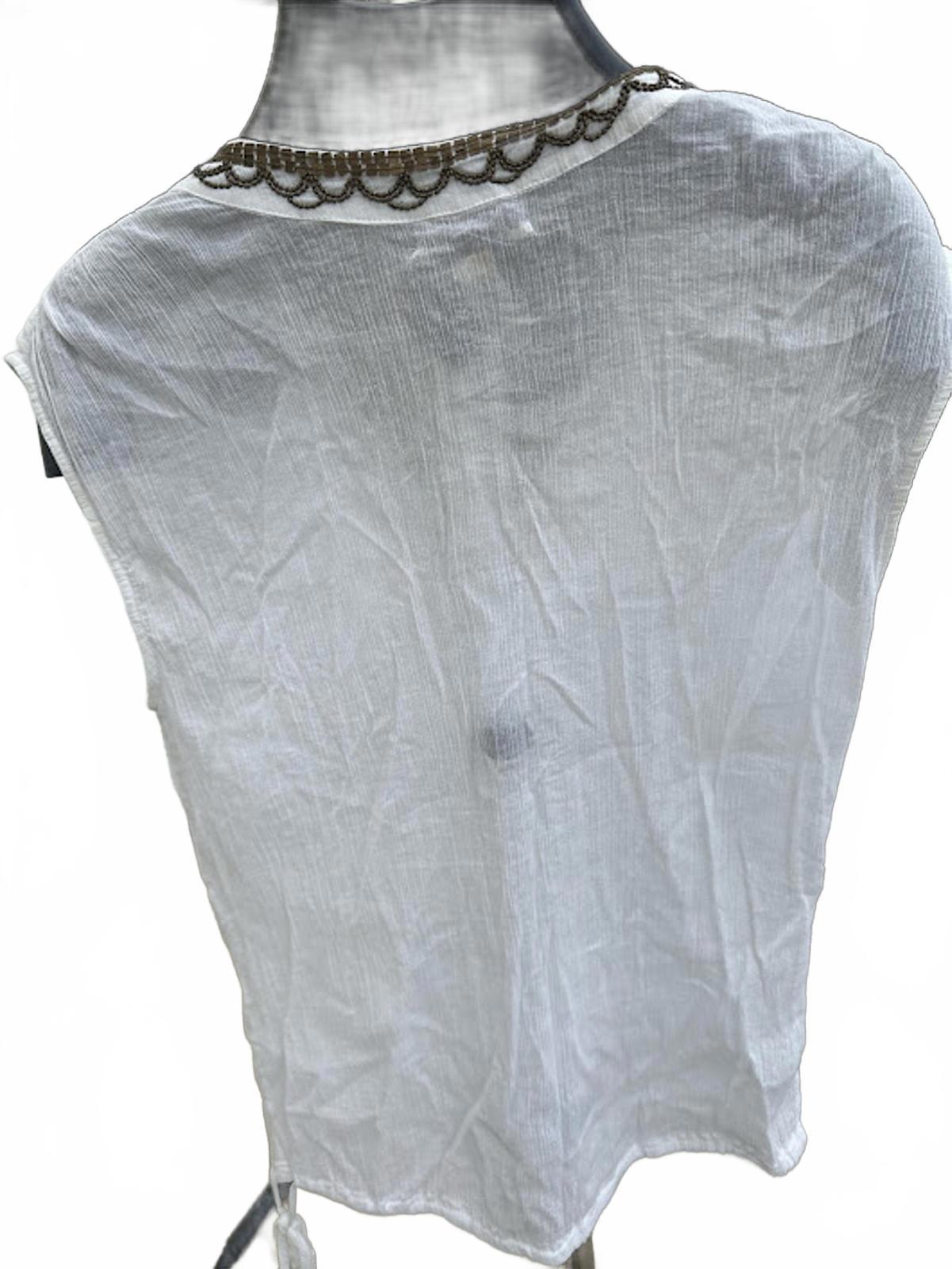 Lucky Brand Boho Beaded Top M