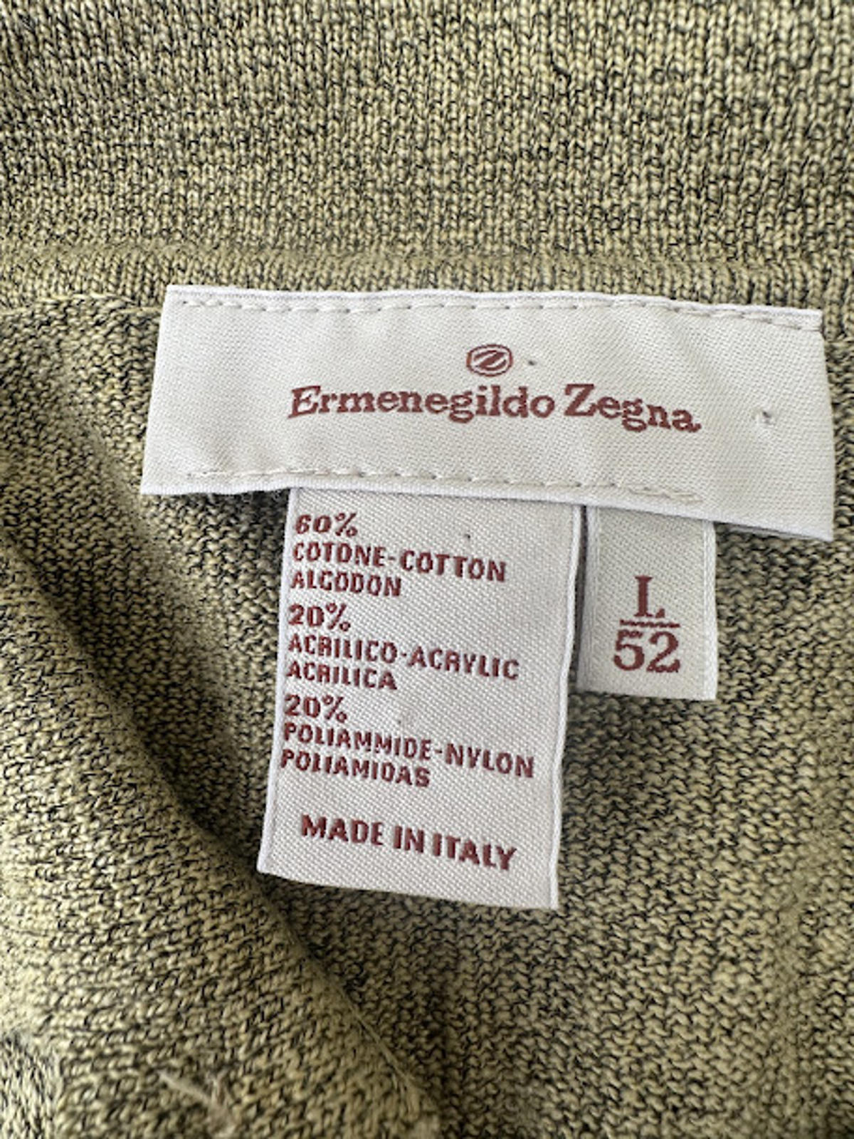 Ermenegildo Zegna Italy Knit Sweater 52