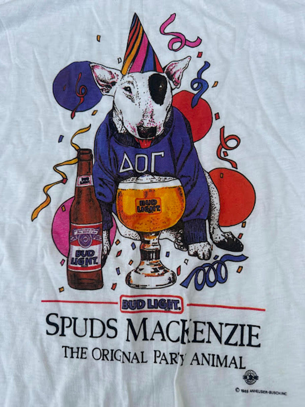 1985 Spuds MacKenzie Bud Light Tee XL USA