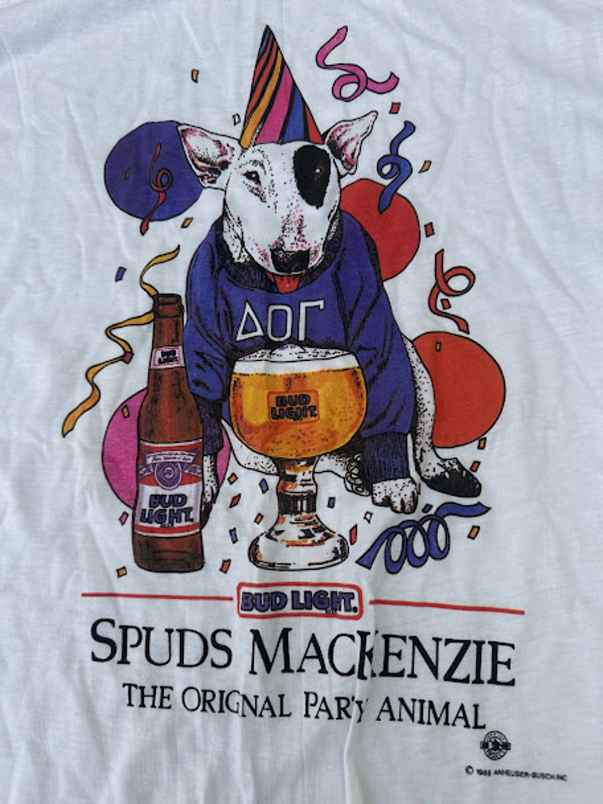 1985 Spuds MacKenzie Bud Light Tee XL USA