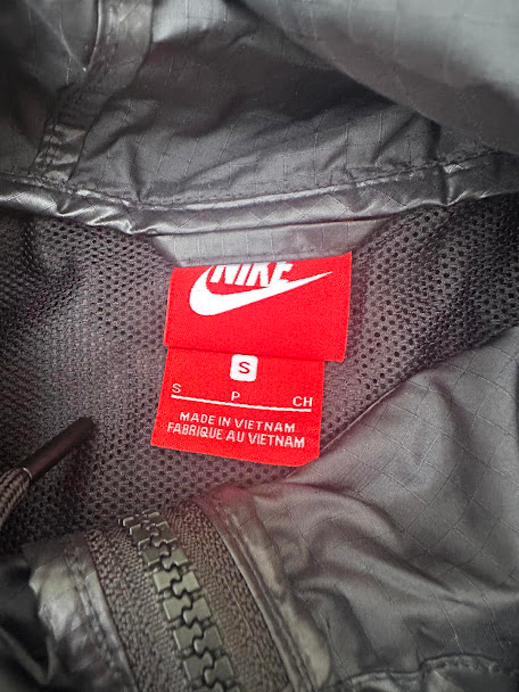 Nike Black White Hooded Windbreaker S