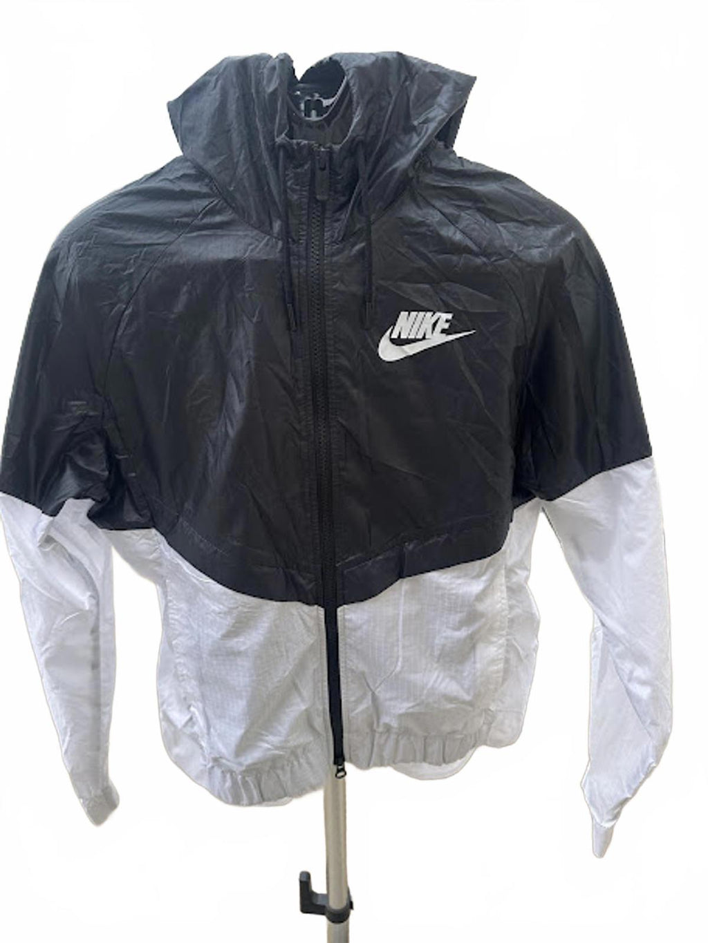 Nike Black White Hooded Windbreaker S