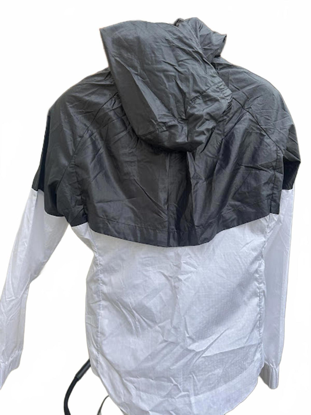 Nike Black White Hooded Windbreaker S