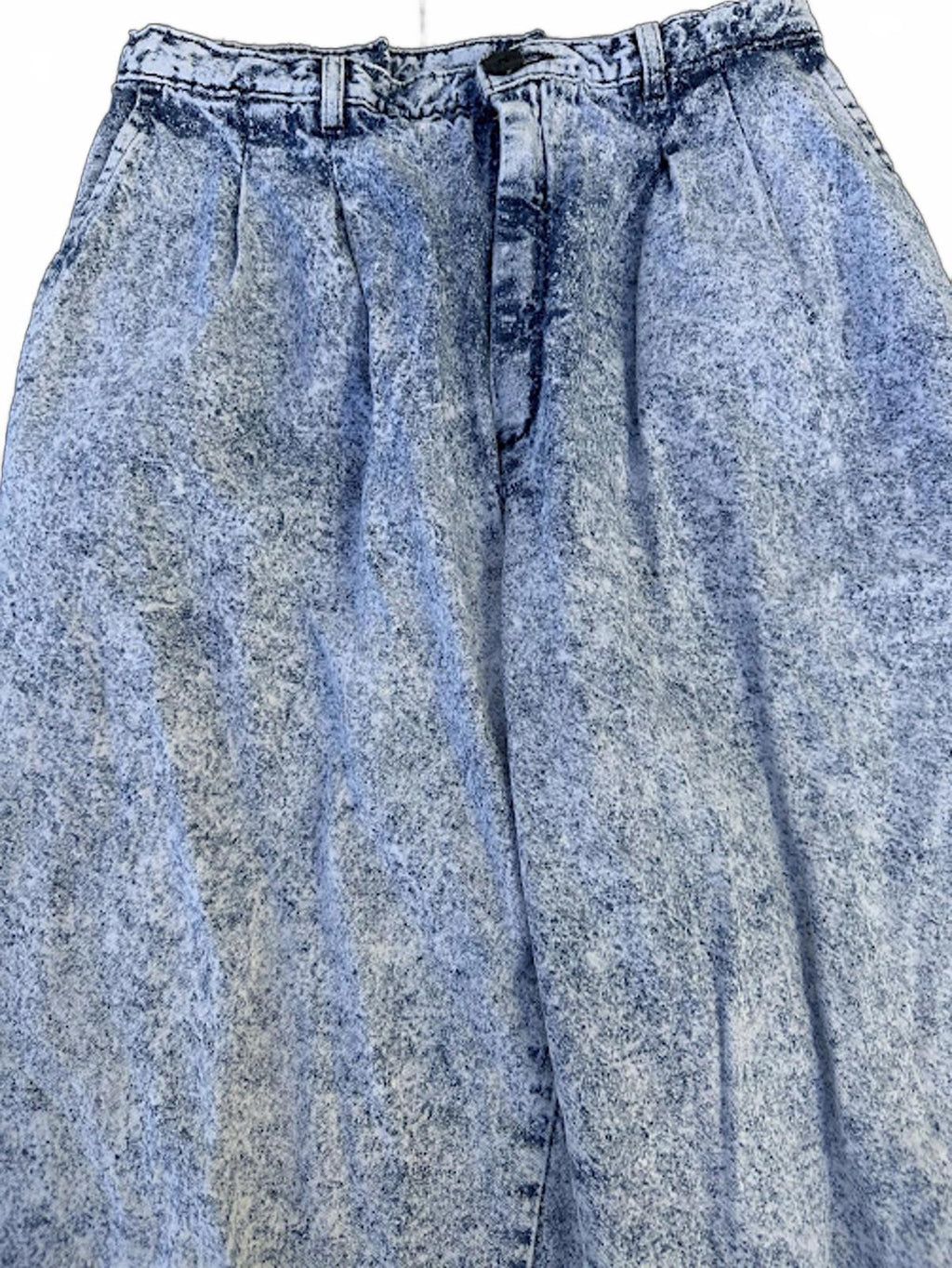 Vintage Acid Wash Pleated Jeans 25x29
