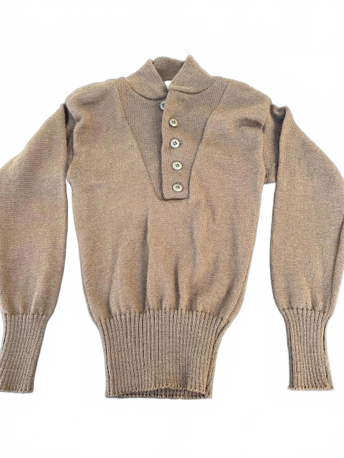 Vintage US Military Wool Henley Sweater S