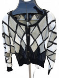BUBU Beverly Hills Leather Patch Sweater
