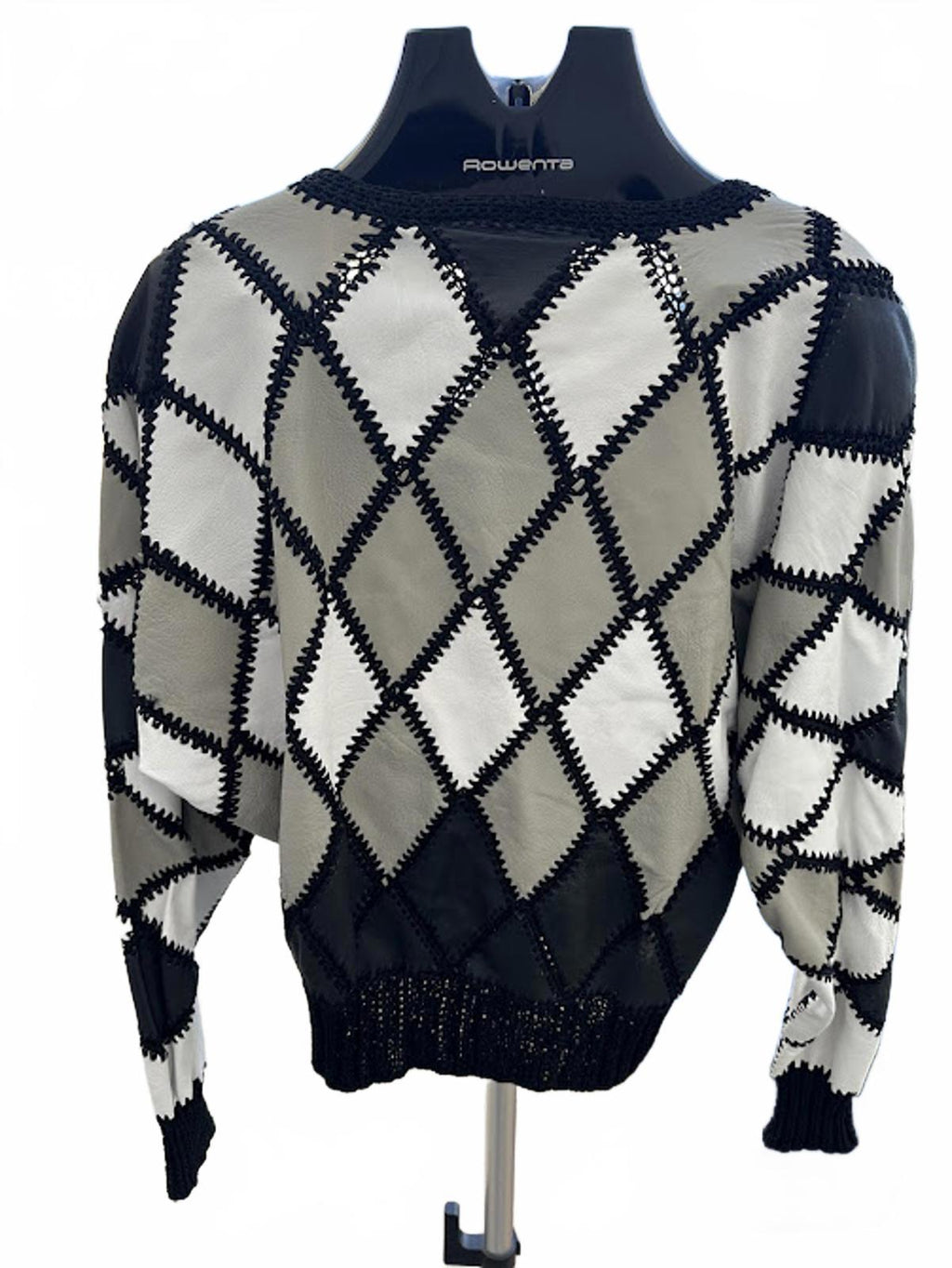 BUBU Beverly Hills Leather Patch Sweater