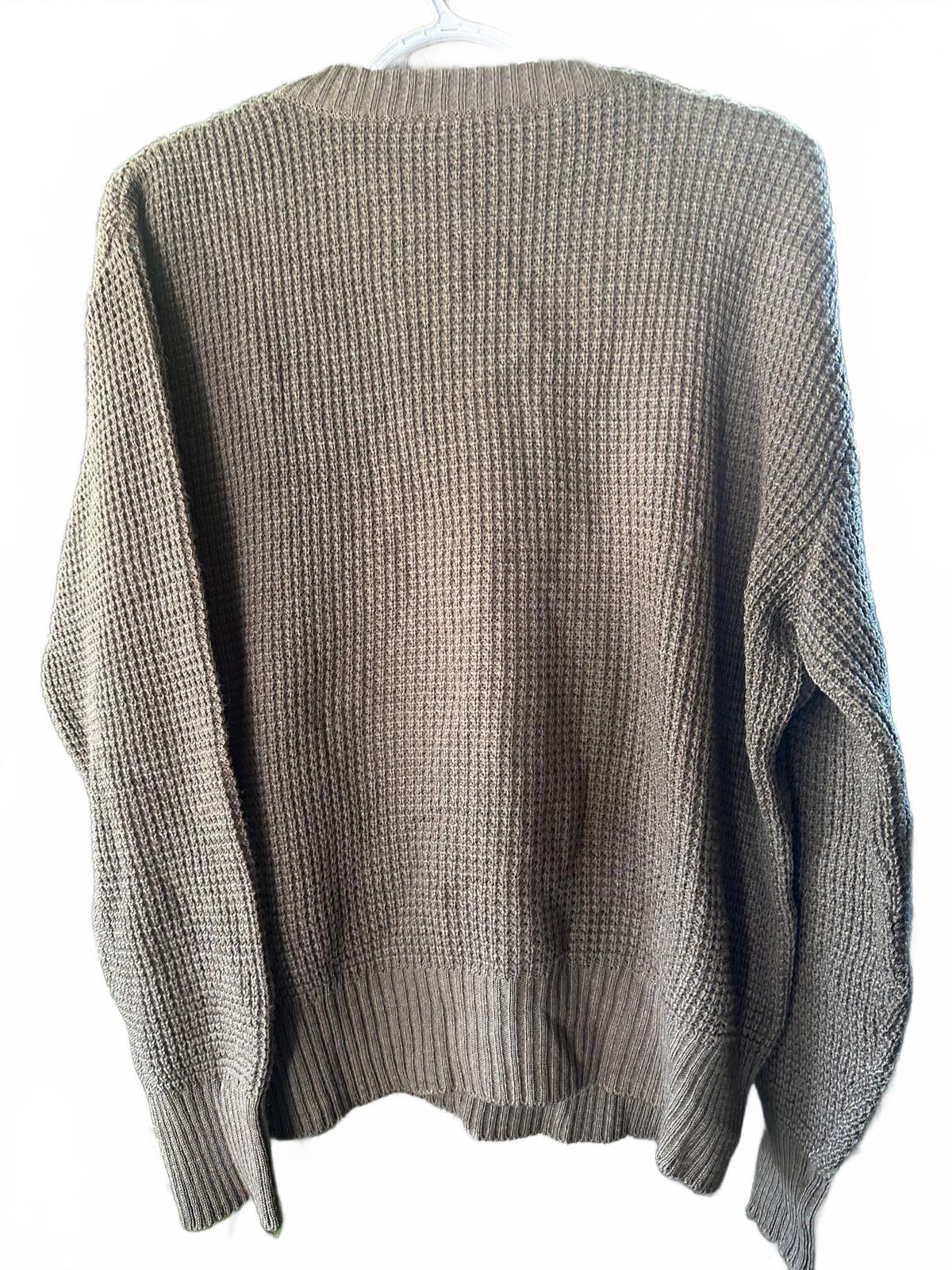 Guy de Berac GB Brown V-Neck Knit Sweater France