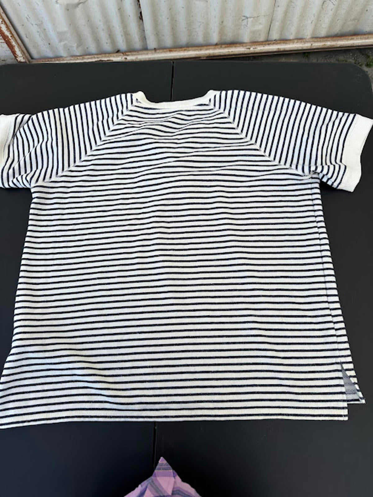 Michael Kors Striped Lace-Up Top L