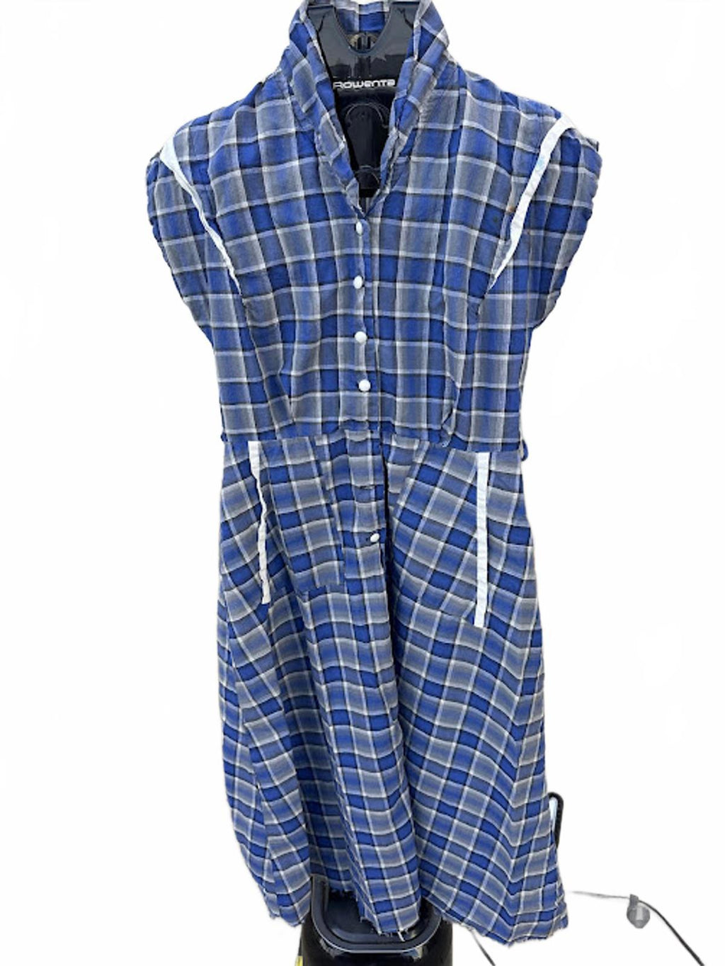 Vintage Penneys Plaid Cotton Frock House Dress