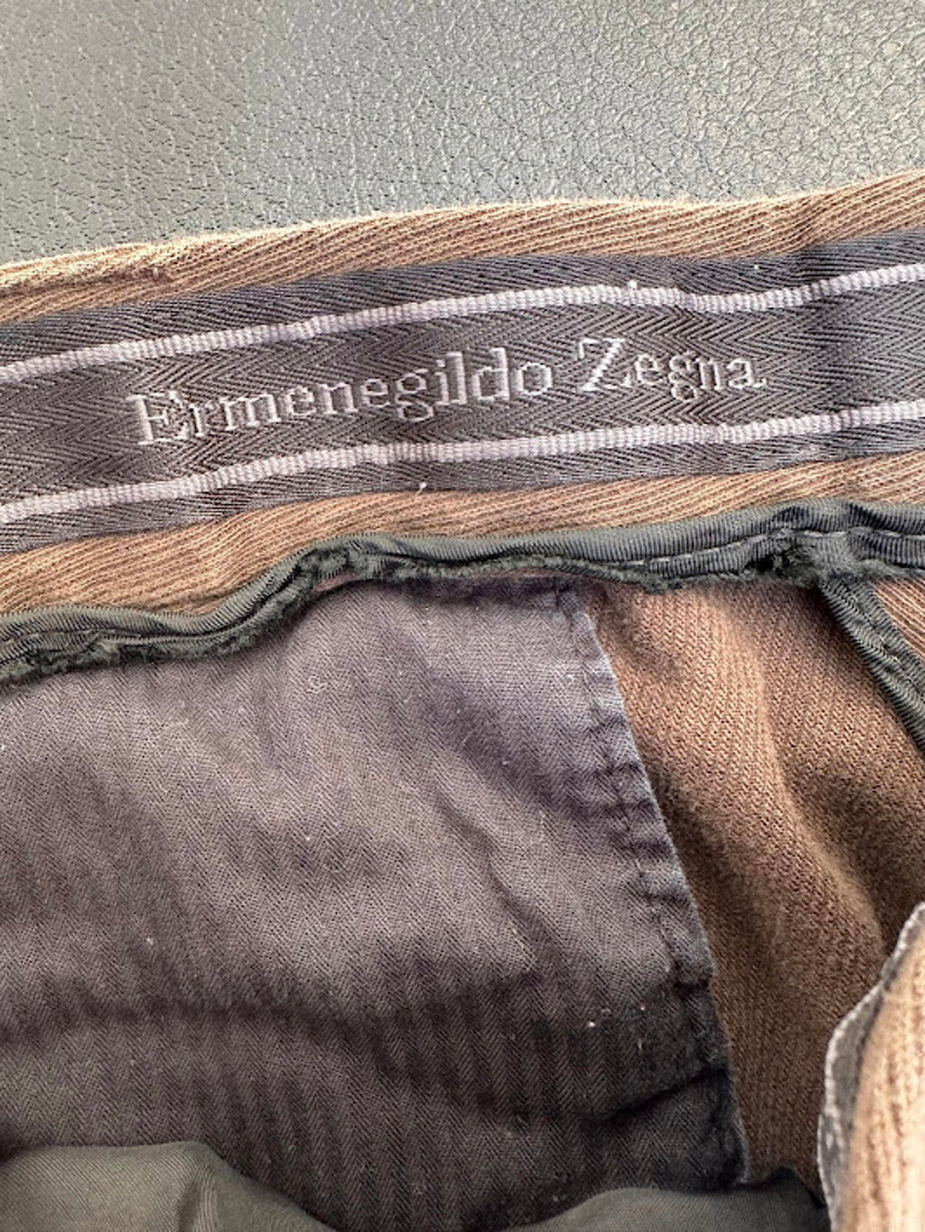 Ermenegildo Zegna Brown Stretch Trousers 33x30