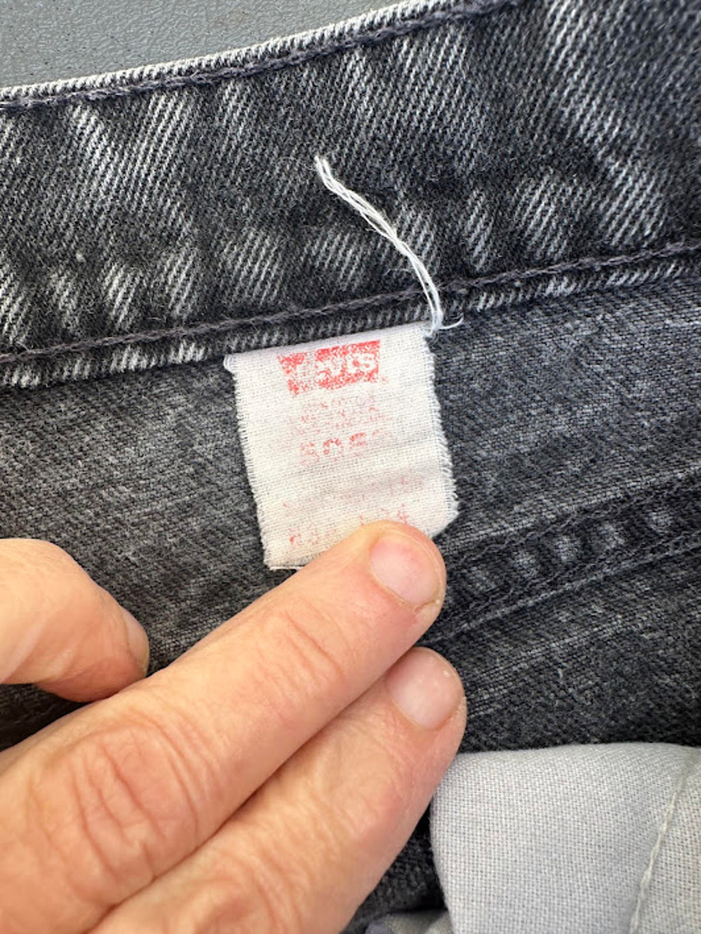 Levi’s 505 Black Jeans 36x33.5 Faded Wash